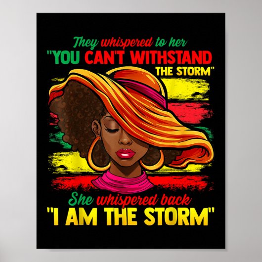 Ik ben het Storm Juneteenth Black History Month vr Poster (Voorkant)
