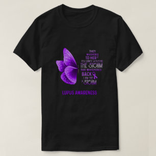 Ik ben het Storm Lupus Awareness Butterfly T-shirt