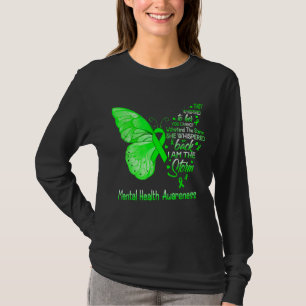 Ik ben het Storm Mental Health Awareness Butterfly T-shirt