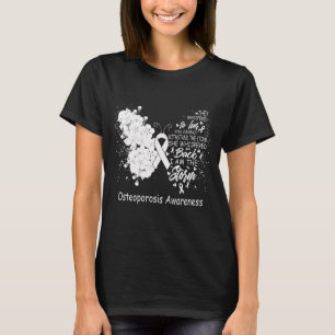Ik ben het Storm Osteoporose Bewustzijn Vlinder T-shirt
