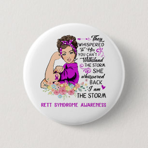 Ik ben het Storm RETT SYNDROME Awareness Ronde Button 5,7 Cm