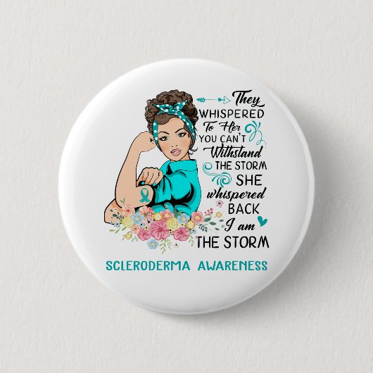 Ik ben het Storm SCLERODERMA bewustzijn Ronde Button 5,7 Cm (Voorkant)