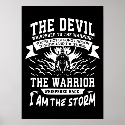 Ik ben het Storm - Spartan, Gym, Hustle, Succes Poster (Voorkant)