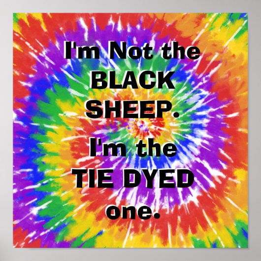 Ik ben het Stropdas Dyed Sheep, Snarky Humor, Hipp Poster (Voorkant)