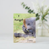 Ik ben het vergeten, het spijt me, ik ben het verg briefkaart (Staand voorkant)