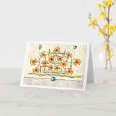 Ik ben het Vine Wenskaart Kaart (Gele Bloem)