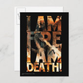 Ik ben het vuur dat ik dood ben. briefkaart (Voorkant / Achterkant)