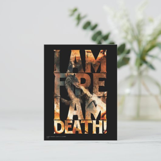 Ik ben het vuur dat ik dood ben. briefkaart (Staand voorkant)