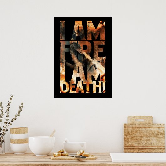 Ik ben het vuur dat ik dood ben. poster (Keuken)