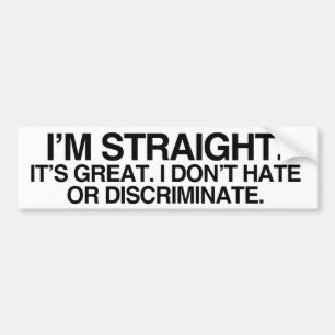 IK BEN HETERO, HET IS GEWELDIG -.png Bumpersticker