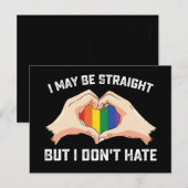 Ik ben hetero, maar ik haat geen homo lesbienne briefkaart (Voorkant / Achterkant)