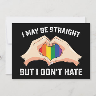 Ik ben hetero, maar ik haat geen homo lesbienne kaart