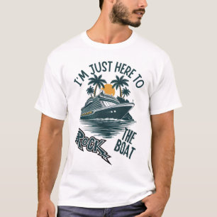 Ik ben hier alleen om de boot te rocken Funny Summ T-shirt