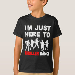Ik ben hier alleen om Zombie-dansfeest Halloween-d T-shirt