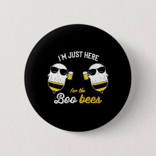 Ik ben hier alleen voor de Boo Bees Halloween Grap Ronde Button 5,7 Cm