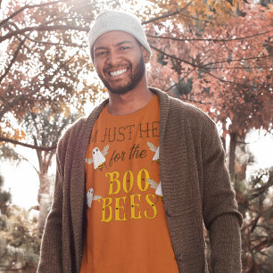 Ik ben hier alleen voor de Boo Bijen Funny Hallowe T-shirt