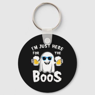 Ik ben hier alleen voor de Boos Fun Halloween Beer Sleutelhanger