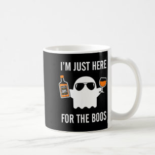 Ik ben hier alleen voor de Boos Grappige Halloween Koffiemok