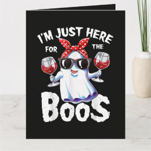 Ik ben hier alleen voor de Boos Halloween Bedankkaart