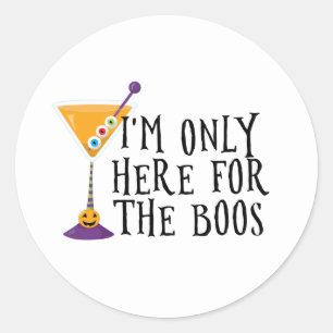 Ik ben hier alleen voor de Boos Halloween Ronde Sticker