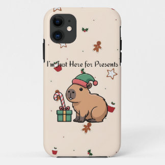 Ik ben hier alleen voor de cadeaus | Cute Capybara iPhone 11 Hoesje