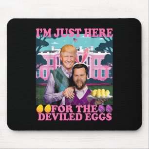 Ik ben hier alleen voor de deviled eggs, grappige muismat