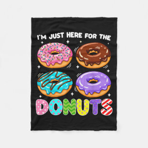 Ik ben hier alleen voor de donuts Donut Zoete trak Fleece Deken