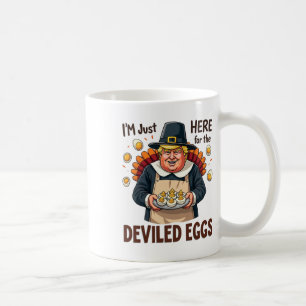 Ik ben hier alleen voor de duivelse eieren die gra koffiemok
