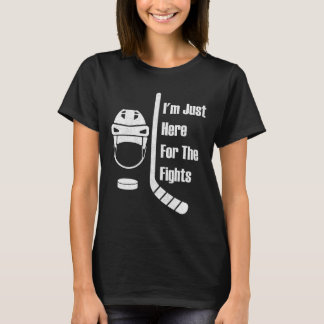 Ik ben hier alleen voor de gevechten Grappig Hocke T-shirt