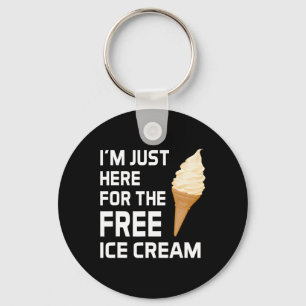 Ik ben hier alleen voor de gratis Ice Cream Family Sleutelhanger
