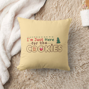 Ik ben hier alleen voor de koekjes leuk kerstkusse kussen