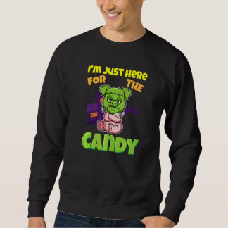 Ik ben hier alleen voor de lekkere enge Halloween  Trui