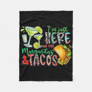 Ik ben hier alleen voor de margarita's en tacos Ci Fleece Deken