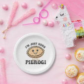 Ik ben hier alleen voor de Pierogi Papieren Bordje (Feest)