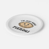 Ik ben hier alleen voor de Pierogi Papieren Bordje (Gekanteld)