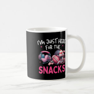 Ik ben hier alleen voor de snack American Football Koffiemok