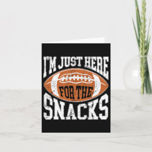 Ik ben hier alleen voor de snacks Grappig voetbal Kaart