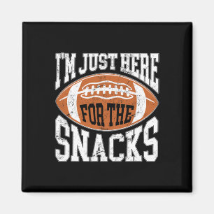 Ik ben hier alleen voor de snacks Grappig voetbal Magneet