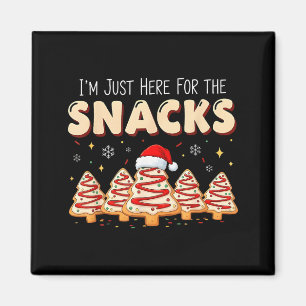 Ik ben hier alleen voor de snacks Kersttaarten Deb Magneet
