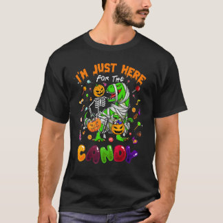 Ik ben hier alleen voor de snoepdinosaurus en skel t-shirt