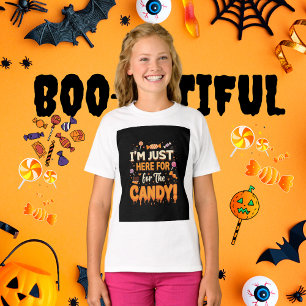 Ik ben hier alleen voor de snoepjes! - Halloween M T-shirt