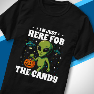 Ik ben hier alleen voor de snoepjes Schattige Alie T-shirt