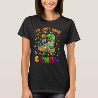 Ik ben hier alleen voor de suiker dinosaur en skel t-shirt