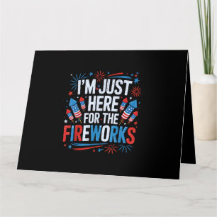 Ik ben hier alleen voor de vuurwerk Patriottische Kaart