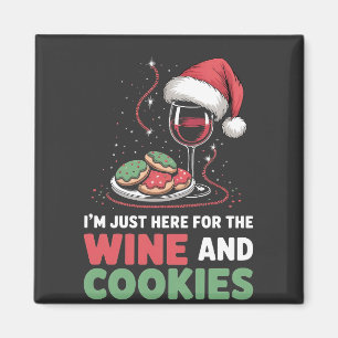 Ik ben hier alleen voor de wijn en kerstkoekjes magneet