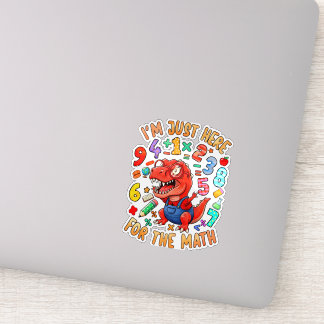 Ik ben hier alleen voor de wiskunde Grappige wisku Sticker