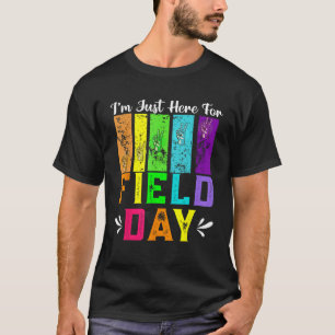 Ik ben hier alleen voor Field Day 2023 docenten T-shirt