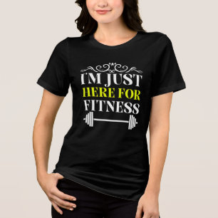 Ik ben hier alleen voor fitness Tri-Blend shirt
