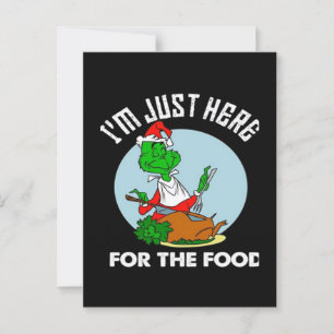Ik ben hier alleen voor het eten briefkaart