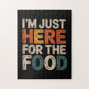 Ik ben hier alleen voor het leuke foodie cadeau legpuzzel